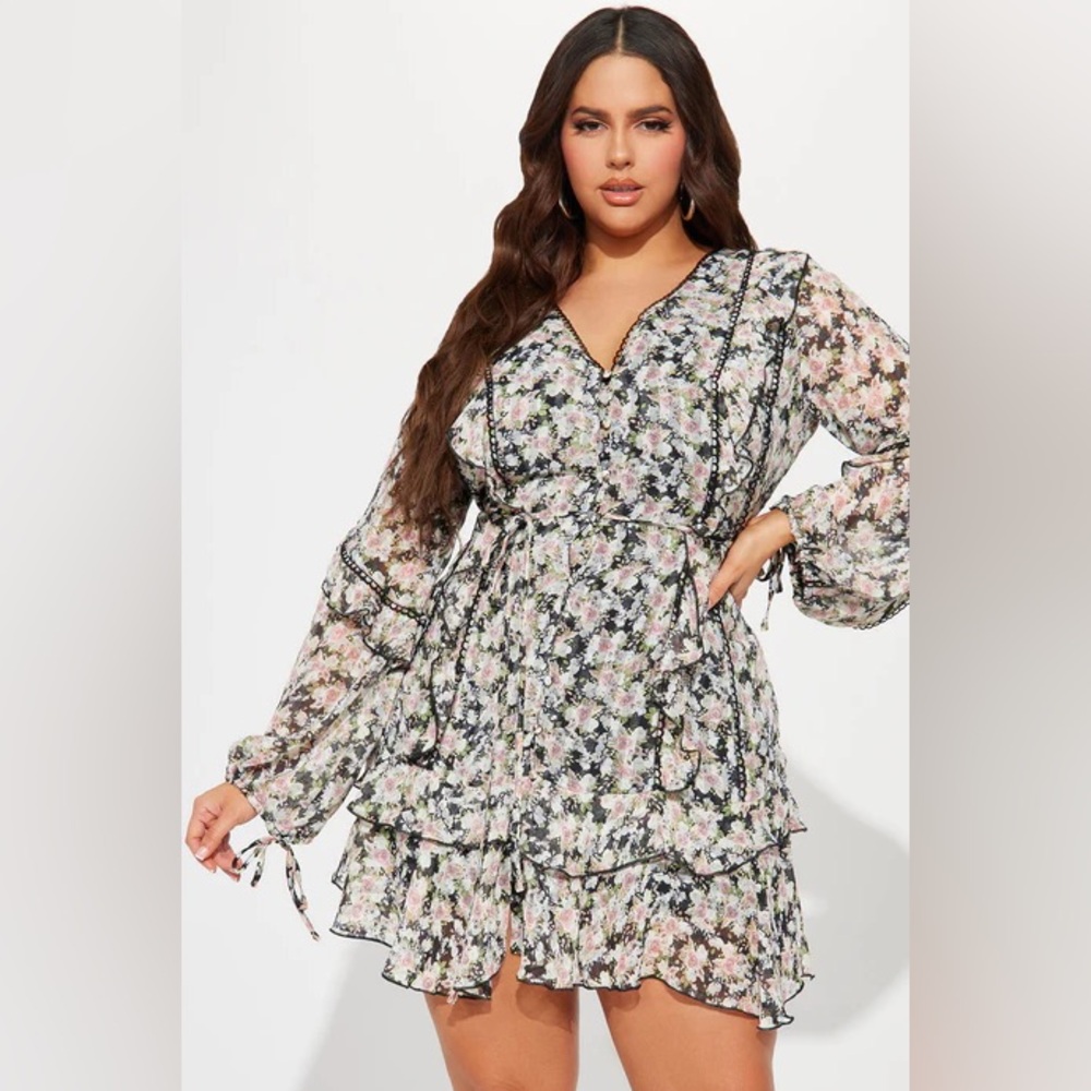 Floral Long Sleeve Dress